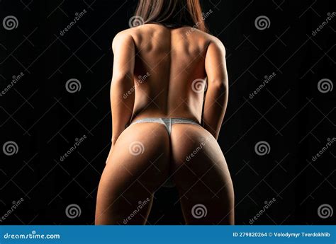 Female In White Bikini Panties Models In Underwear Bikini Woman In Underwear In Studio Stock