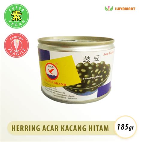 Jual Herring Brand Preserved Black Bean 185g Acar Kacang Hitam Dalam