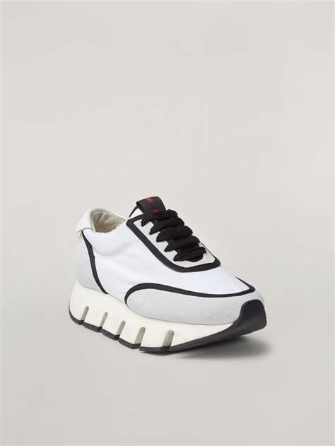 Бело-чёрные кроссовки BIG CUT от Marni из ткани Scuba | Womens ballet ...