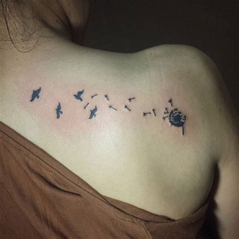 Dazzling Dandelion Bird Tattoo Ideas & It's Meaning - Tattoo Glee