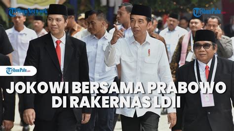 Presiden Jokowi Bersama Prabowo Muhadjir Di Rakernas Ldii Singgung