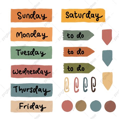 journal sticker set sticker journaling planner png transparent