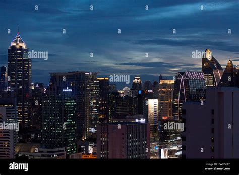 Bangkok Thailand September 17 2018 Aerial View At Dusk Of The China