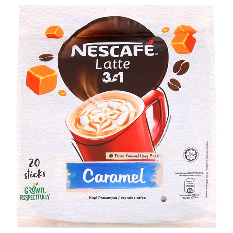 Nescafe 3 in 1 CARAMEL Coffee Latte - Instant Coffee Packets - Single