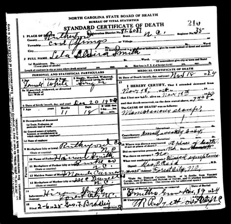 Lila Elmira Smith 1923 1924 Find A Grave Memorial