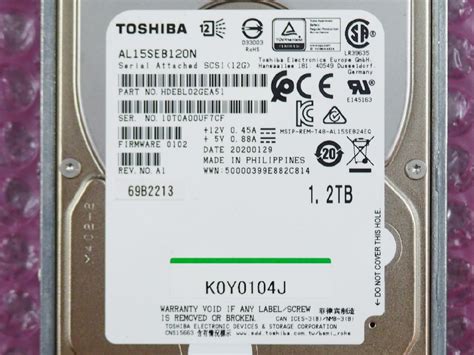 Yahoo!オークション - V7 3個セット TOSHIBA AL15SEB120N 2.5インチ SA...