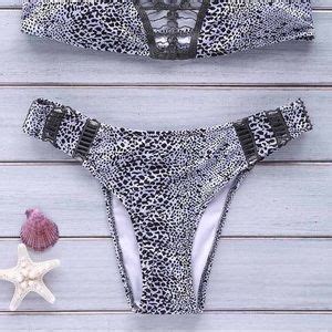 Swim Leopard High Neck Cut Out Bikini Nwt S Poshmark