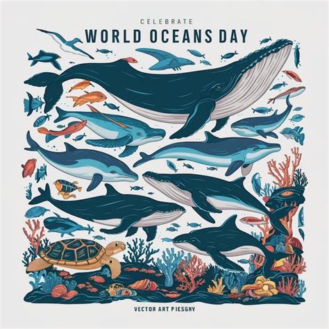 World Oceans Day Illustration Premium Ai Generated Image