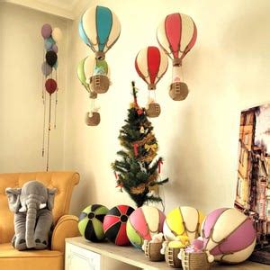 Hot Air Balloon Nursery Decoration Hanging Nursery Mobile Leather Air Balloon Miniature