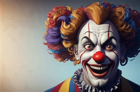 Male Clown. Portrait of Happy Jester in Bright Style. Generative AI ...