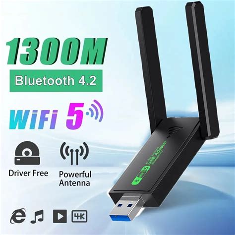 Беспроводной адаптер USB 3,0, Wi-Fi, 1300 Мбит/с | AliExpress