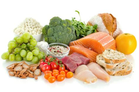 food groups isolated  white generative ai stock image