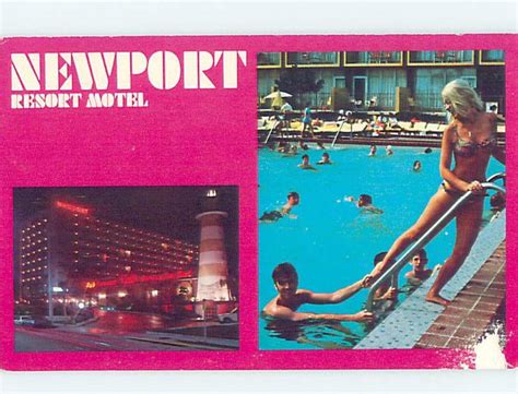 Damaged 1980 S Risque BIKINI GIRL AT NEWPORT RESORT HOTEL Miami Beach FL Ho4564 United States