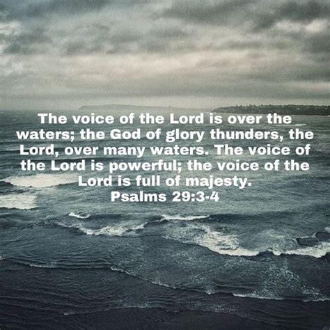 Psalm The Voice Of The Lord Is Over The Waters The God Of Glory