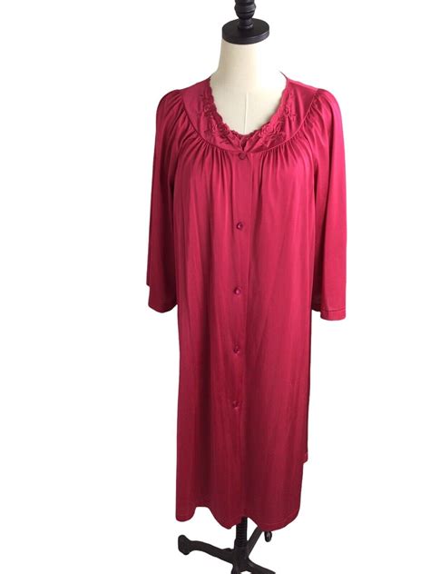 Shadowline Lingerie Pc Nightgown Robe Set Pockets K Gem