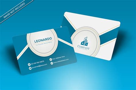 Premium Psd Modern Blue Name Card Mockup Template