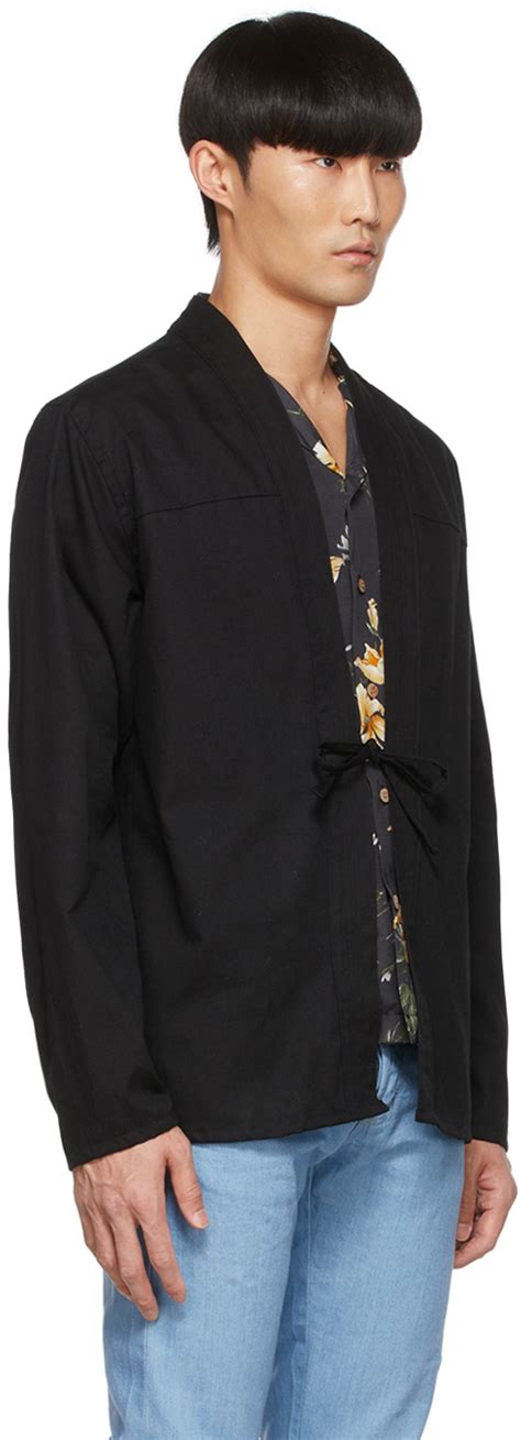 Naked Famous Denim Ssense Exclusive Black Cotton Shirt Naked And