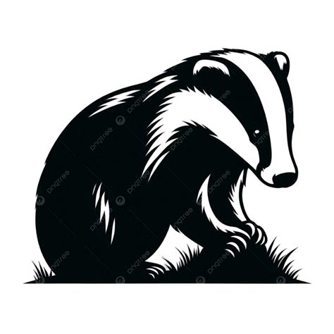 Badger Silhouette Svg, Badger Vector Ai, Badger Vector Dxf PNG