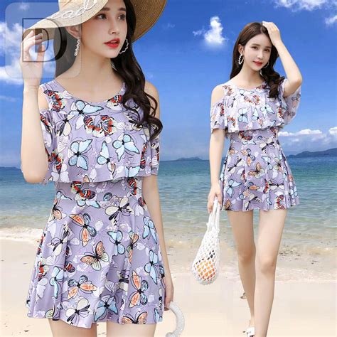 บกนสาวอวบ สไตลเกาหล ชดเทวทะเล bikini เสอไปทะเลผหญง แฟชน สไตลกฬา ผาระบายอากาศ