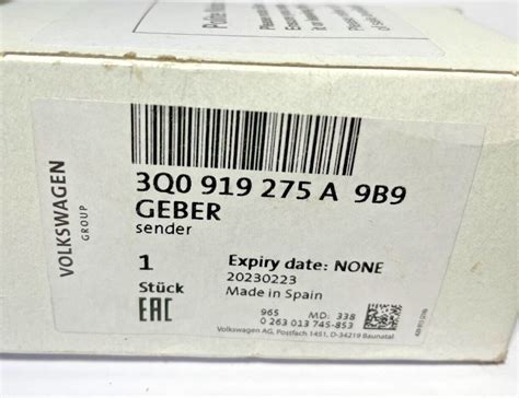 Genuine VW Tiguan SKODA Kodiaq 17-on Front PDC Parking Sensor ...