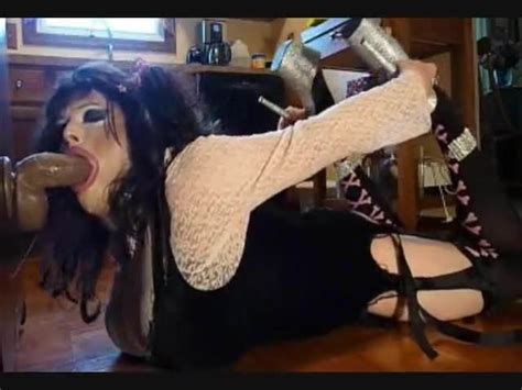 Bimbo Crossdresser Gags On Black Dildo Free Man Porn C Xhamster