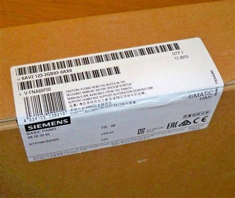 SEALED SIEMENS SIMATIC HMI 6AV2 123 2GB03 0AX0 BASIC PANEL