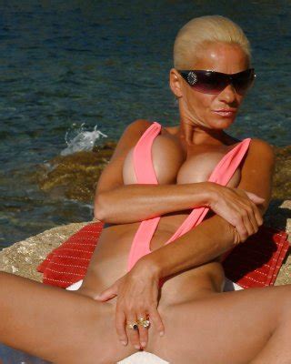 Exhib Plage Micro Bikini Tallons Heels Beach Milf Public Porn Pictures XXX Photos Sex Images