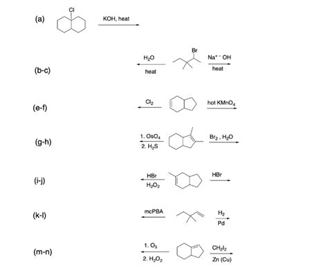 Solved A Koh Heat B C Ef Hot Kmno Gh H S Chegg