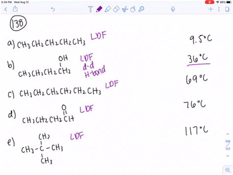 SOLVED:Consider the compounds butanoic acid, pentanal, n -hexane, and 1 ...