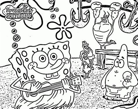 Bikini Bottom Spongebob Squarepants Coloring Page Coloring Home