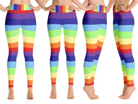 Pride Rainbow Leggings Woman LGBT Flag Gay Lesbian Outfit Etsy