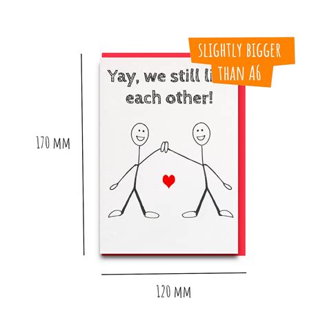 Gay Anniversary Card Gay Valentines Day Card Funny Etsy UK