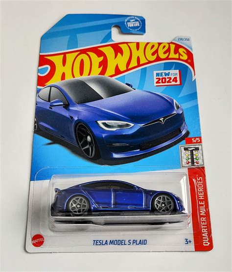 Hot Wheels Quarter Mile Heroes Of Tesla Model S Plaid Blue Hry