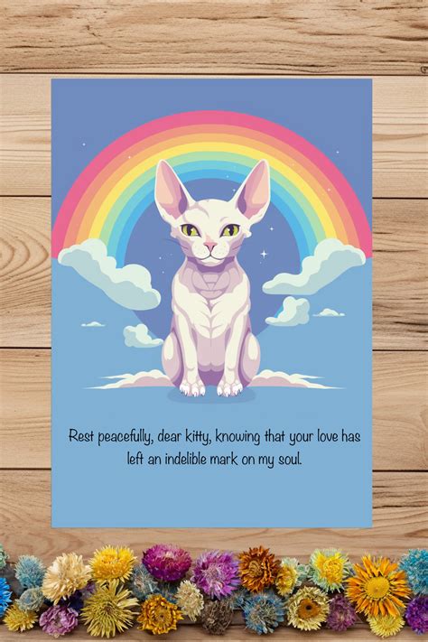 Rainbow Bridge Don Sphynx cat e-card