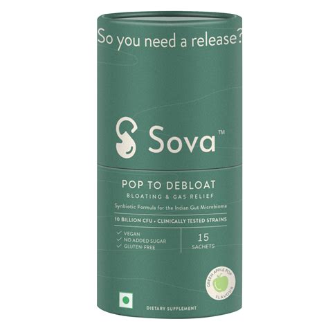 Sova Pop to Debloat Bloating & Gas Relief No Added Sugar : ClickOnCare.com