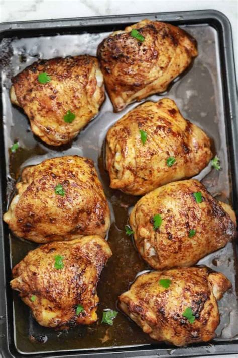 Baked Marinated Chicken Thighs Recipe - Chicken Vibes