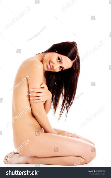 Nude Woman Kneeling On Floor Stock Photo 640606366 Shutterstock