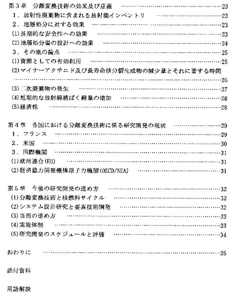 長寿命核種の分離変換技術に関する研究開発の現状と今後の進め方