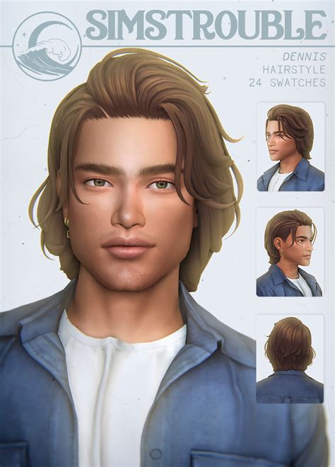 Dennis Hairstyle By Simstrouble Simstrouble Sims 4 Hair Male Sims