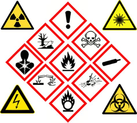 chemical hazard symbols harmful