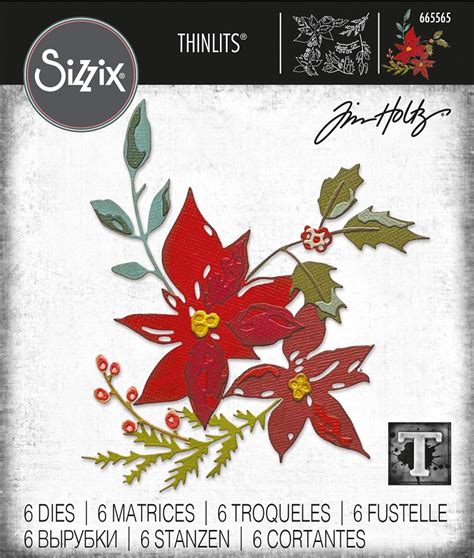 Sizzix Thinlits Die Set By Tim Holtz Festive Bouquet