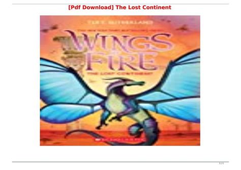 Pdf Download The Lost Continent Wings Of Fire Fire Book Continents