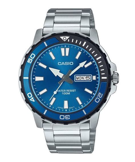 Casio Стандартные аналоговые кварцевые мужские часы из нержавеющей ...