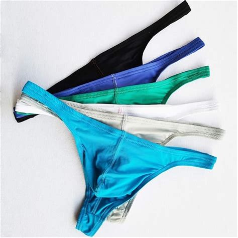 QHKS 5 Piezas De Ropa Interior Sexy Transparente Para Hombre Bikini Tanga Tanga Pantalones