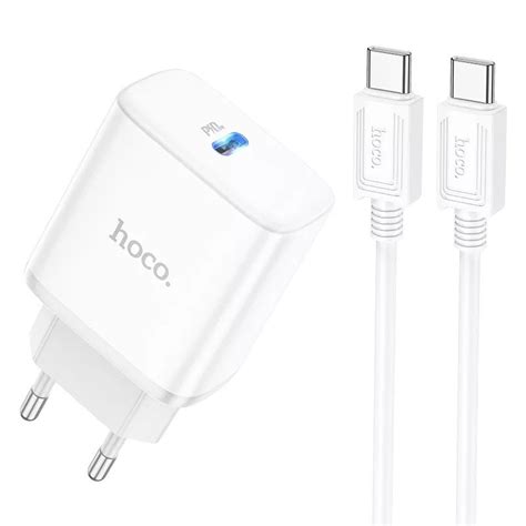 Сетевое зарядное устройство Hoco C104A 20W Type-C с быстрой зарядкой и ...