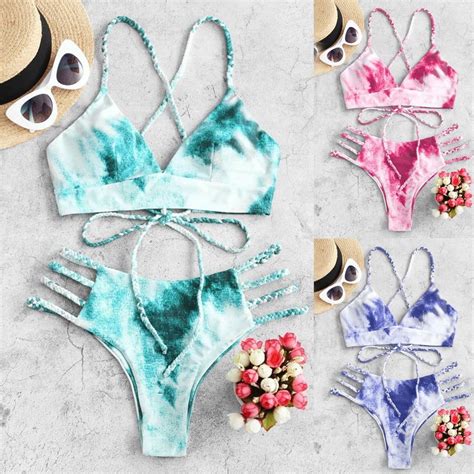 Jacenvly Plus Size Bikini Swimsuits For Women Skin Friendly Women S Bikini Set Swimsuit Two