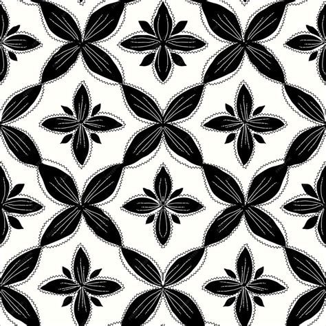 Premium Vector | Motif black and white pattern