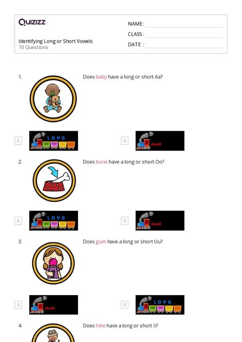 50 Short Vowels Worksheets For 1st Grade On Quizizz Free And Printable