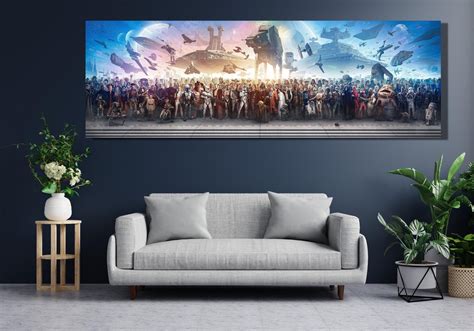 Fine Art Canvas Star Wars Panorama Print X Etsy