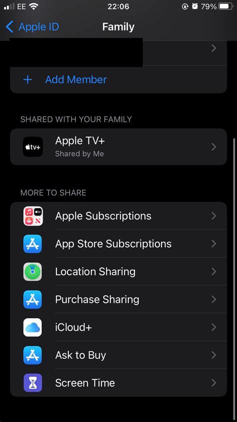 how to share my apple tv account